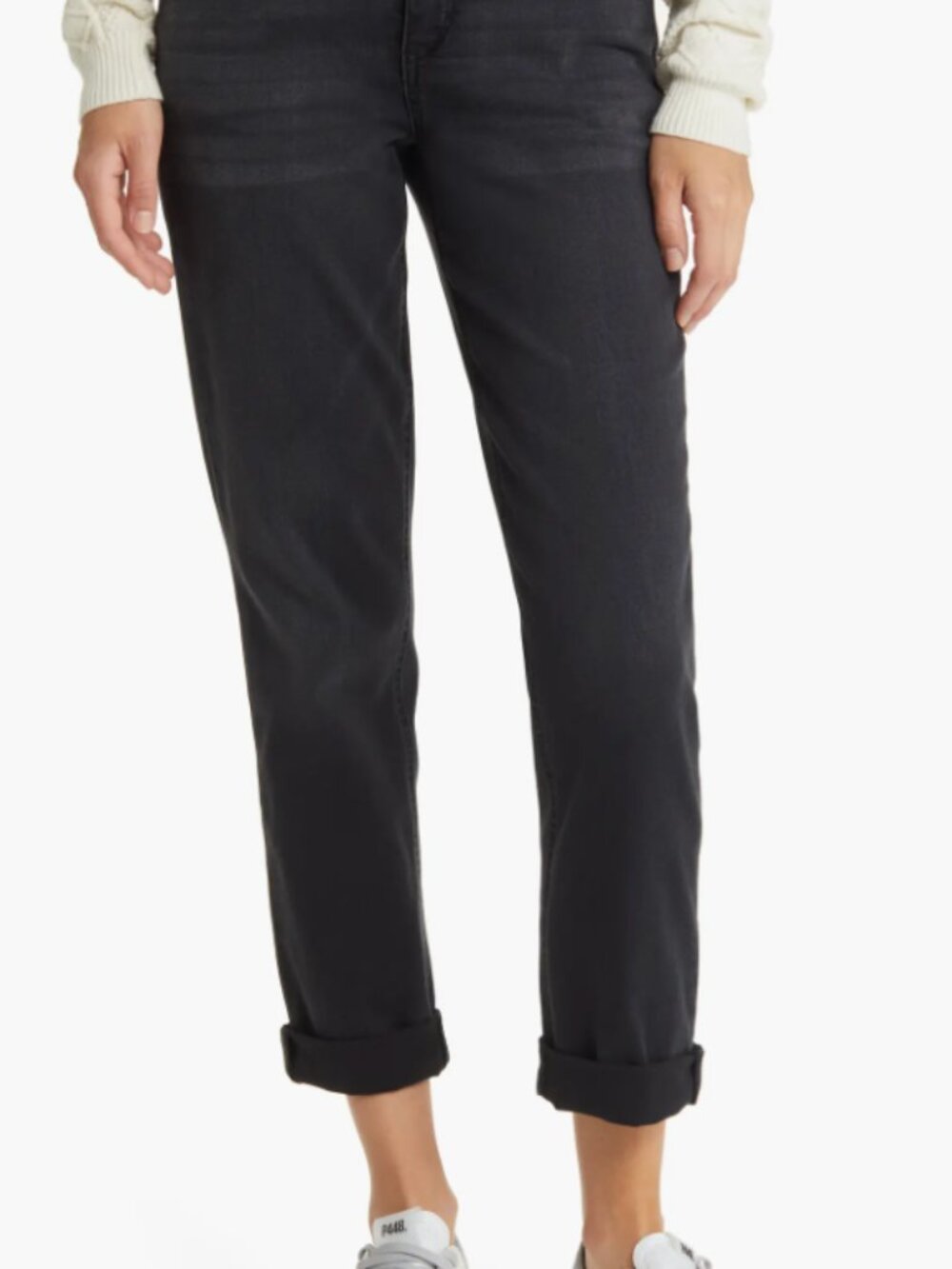 Wit & Wisdom Ab-solution Luce Mid-Rise Straight Leg Jeans, Faded Black